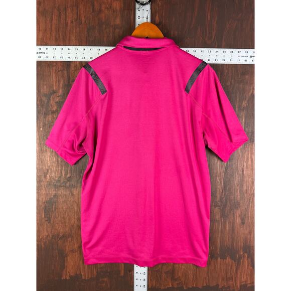 Nike Golf Tour Performance Dri Fit Activewear Geometric Shirt Fuschia Pink Large - Picture 9 of 9